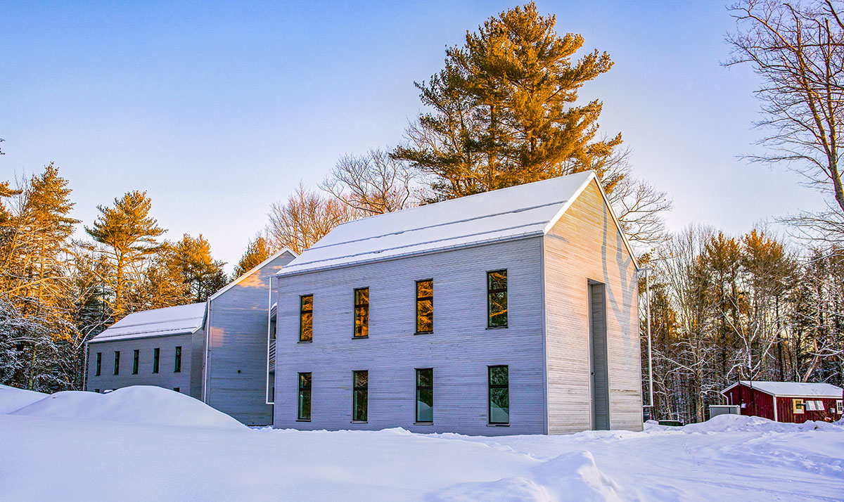 An outside view of The Ecology School's dormitory.