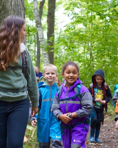 Riveredge Nature Center - Students of The Riveredge School out for a hike. Photo by Ed Makowski.